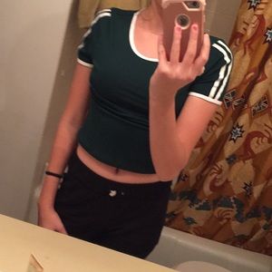 Green crop top